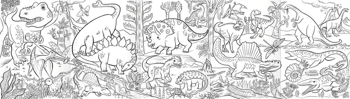 Eeboo Dinosaurs Color Pencil Mini Mural