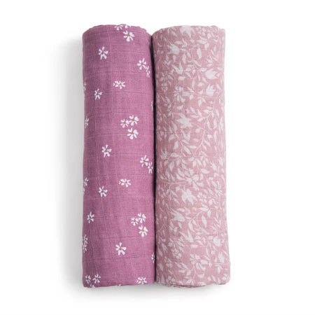 Aden + Anais Organic Cotton Muslin Swaddle Blanket 2 Pack - Heritage Floral
