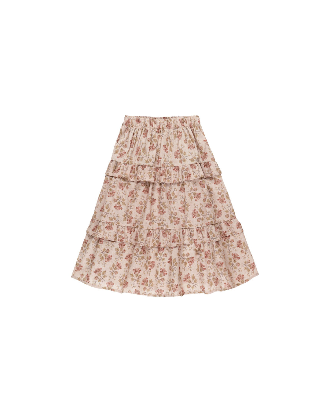 Rylee + Cru Ruffled Midi Skirt - French Garden