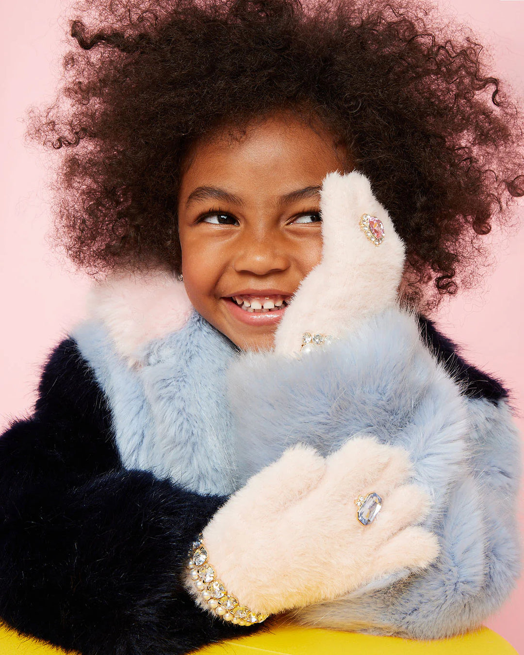 Super Smalls Cotton Candy Jeweled Gloves