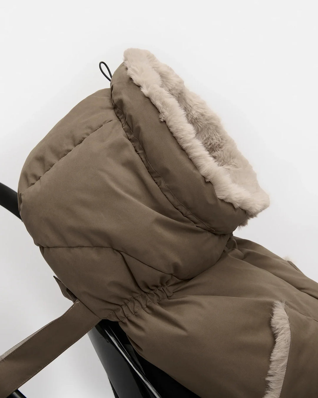 7AM Enfant Blanket 212 Helsinki Collection - Moss Brown/Greige Faux Fur
