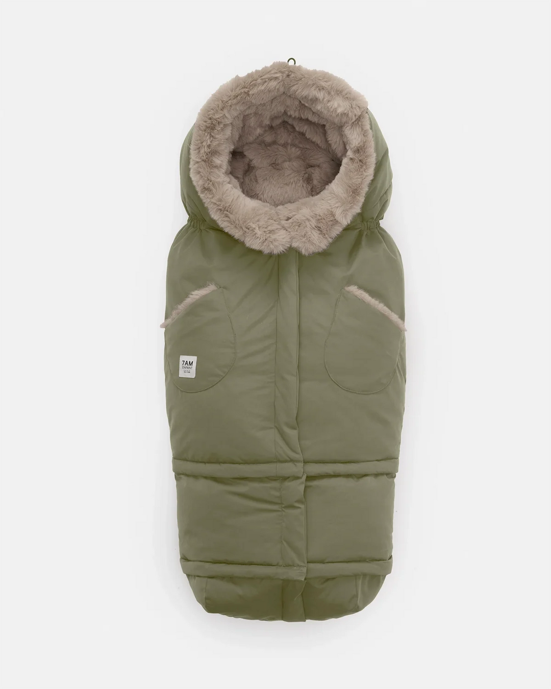 7AM Enfant Blanket 212 Helsinki Collection - Woodland Greige Faux Fur