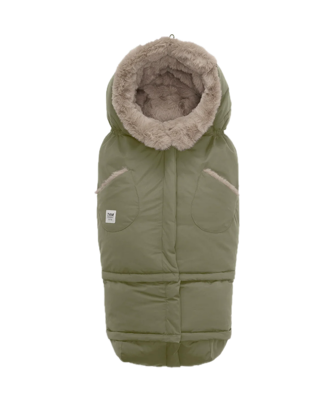 7AM Enfant Blanket 212 Helsinki Collection - Woodland Greige Faux Fur