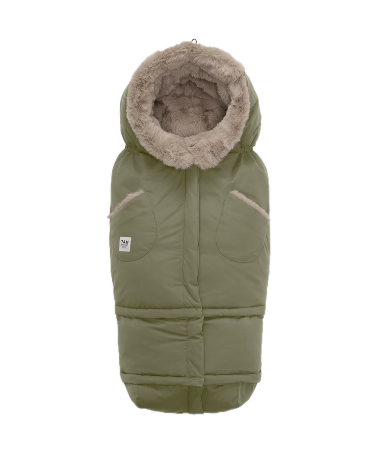 7AM Enfant Blanket 212 Helsinki Collection - Woodland Greige Faux Fur