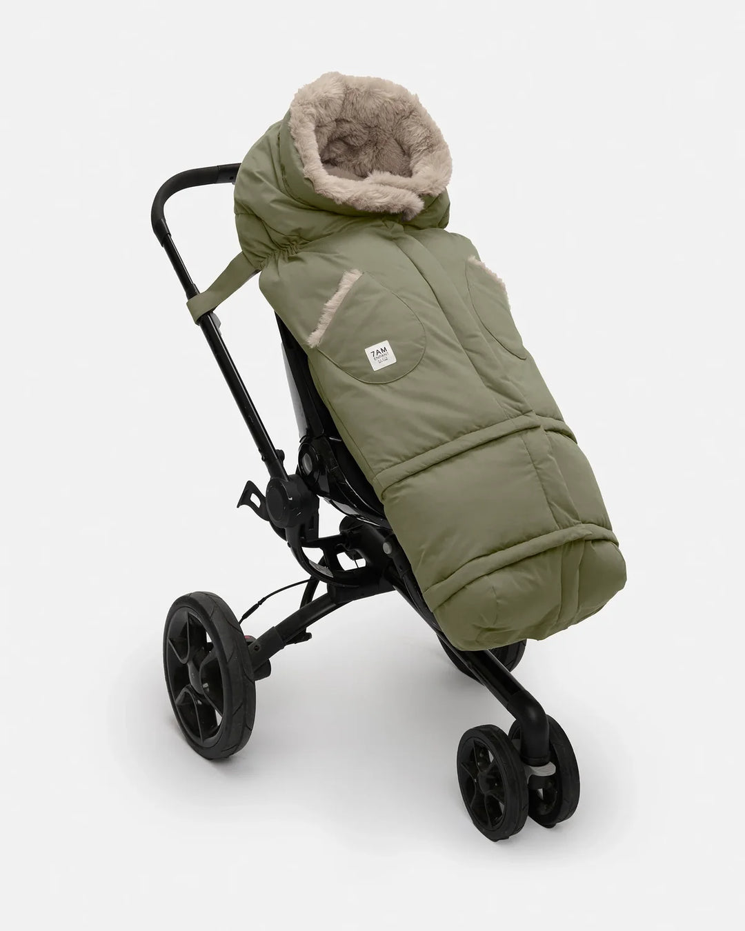 7AM Enfant Blanket 212 Helsinki Collection - Woodland Greige Faux Fur
