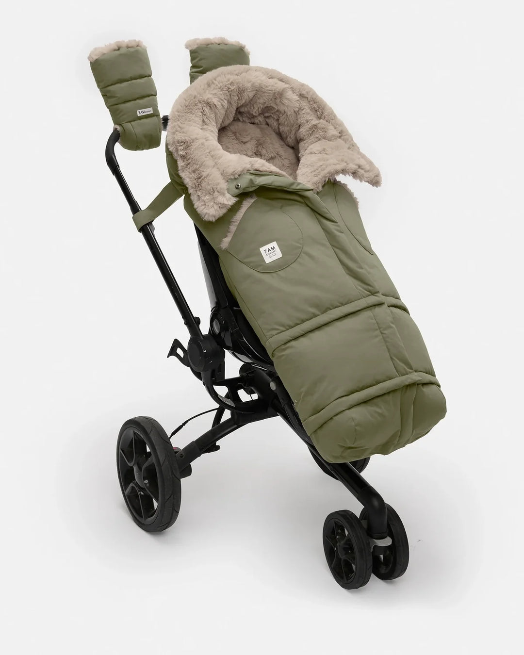 7AM Enfant Blanket 212 Helsinki Collection - Woodland Greige Faux Fur