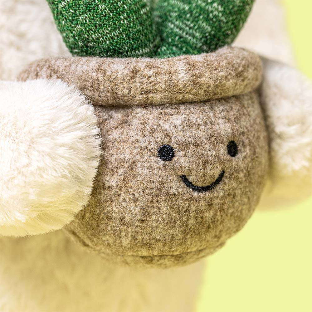 Jellycat Cream Bunny With Plant – Hopscotch Kids