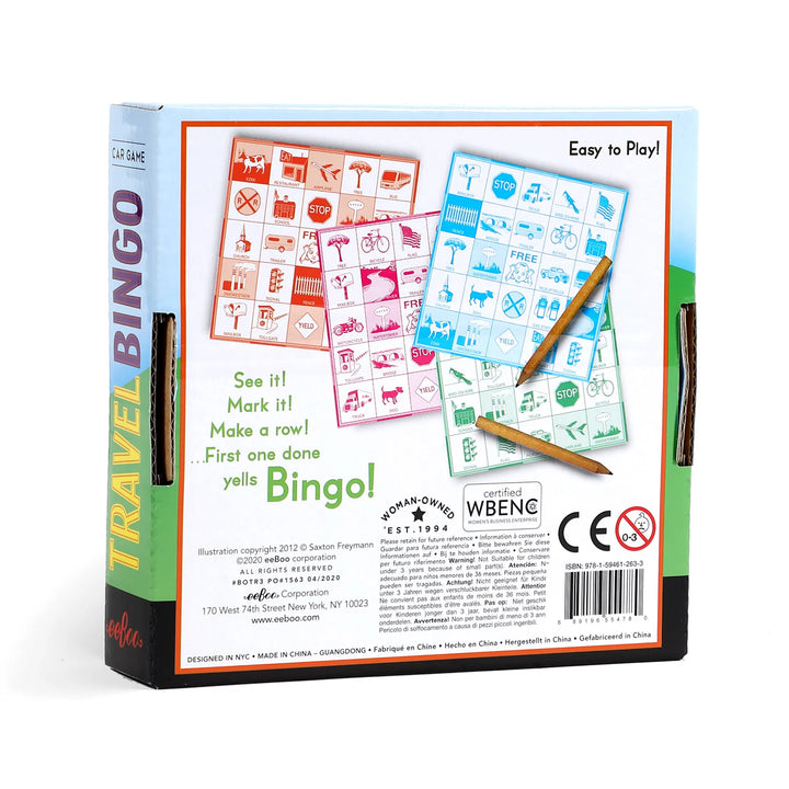 eeBoo Travel Bingo Car Game