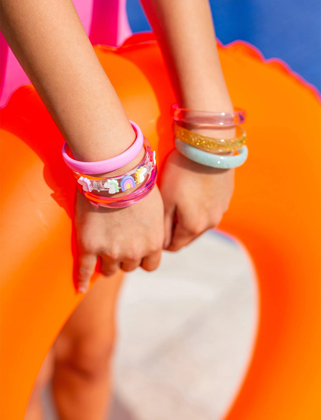 Lilies & Roses Unicorn & Stars Pink Bangles