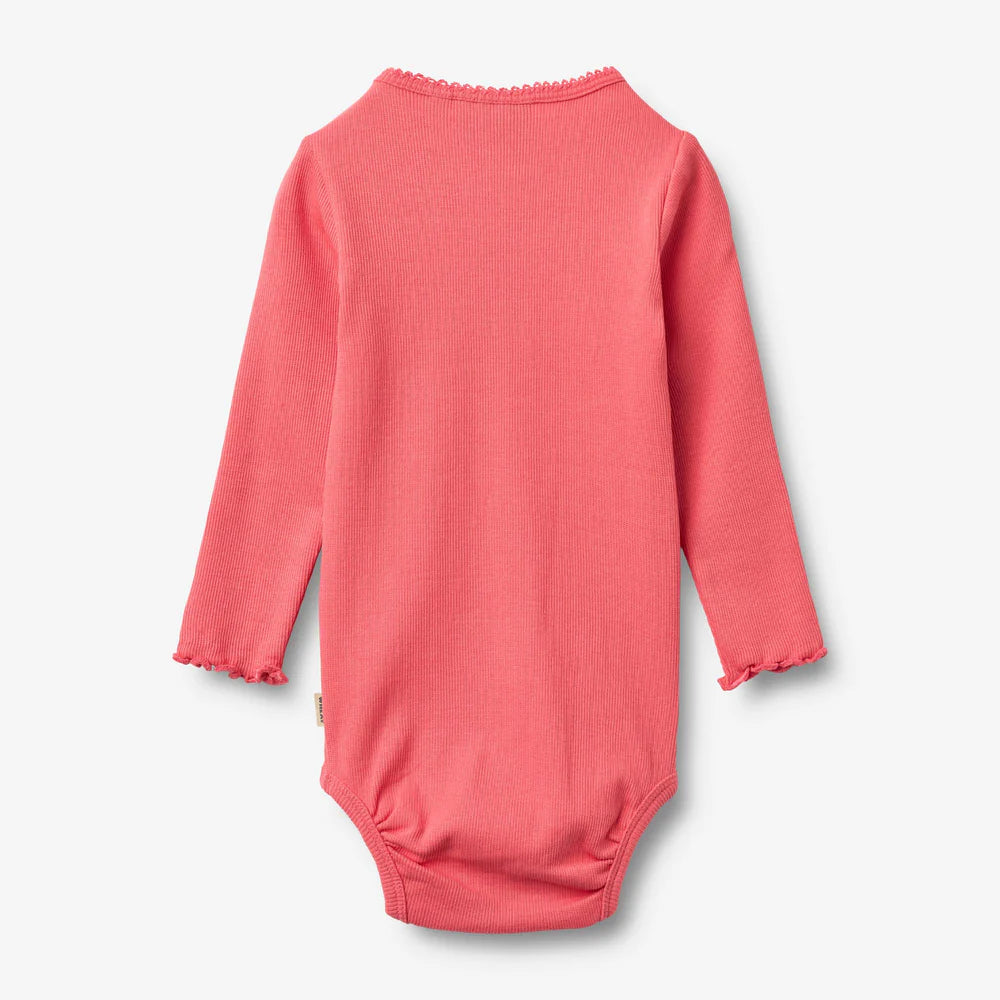 Wheat Long Sleeve Rib Body - Watermelon