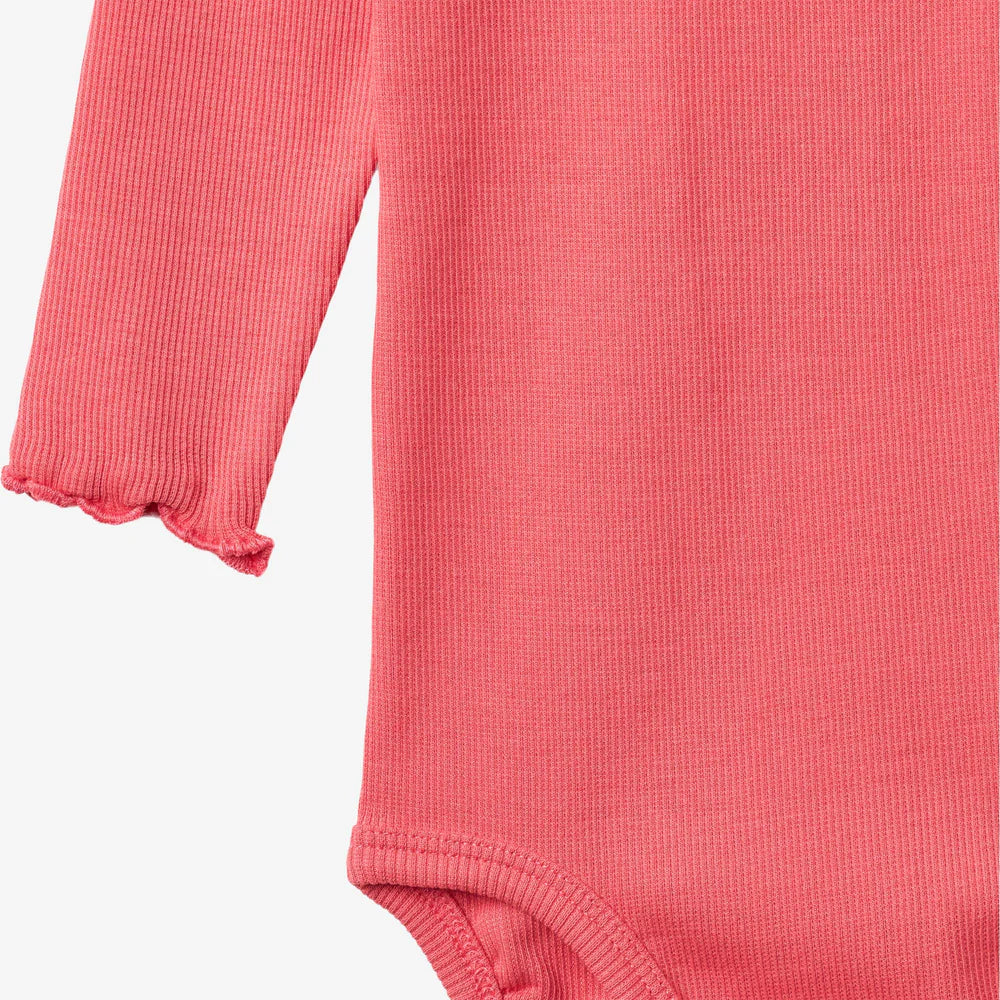 Wheat Long Sleeve Rib Body - Watermelon