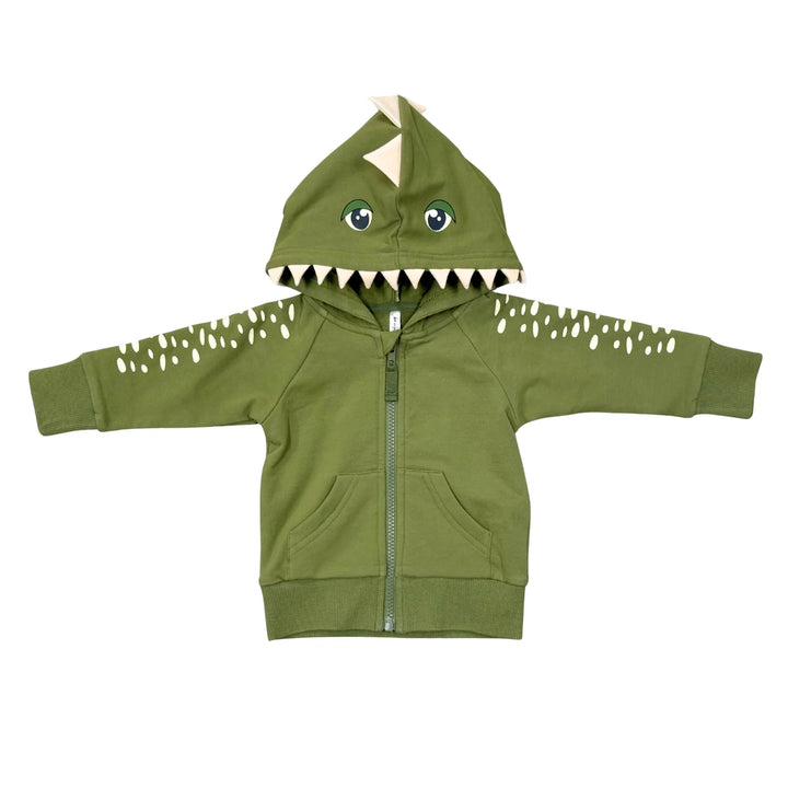 Babysprouts Dinosaur Hoodie - Deep Olive
