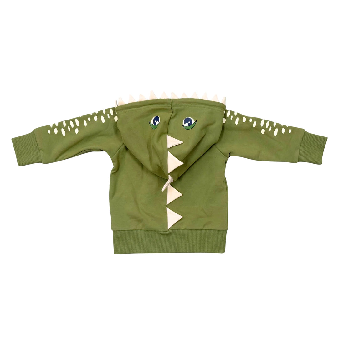 Babysprouts Dinosaur Hoodie - Deep Olive