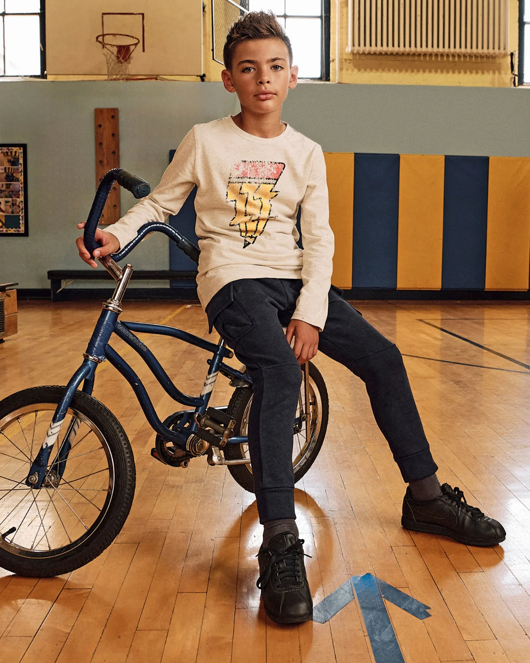 Appaman Creative Spark Long Sleeve Tee - Cloud Heather