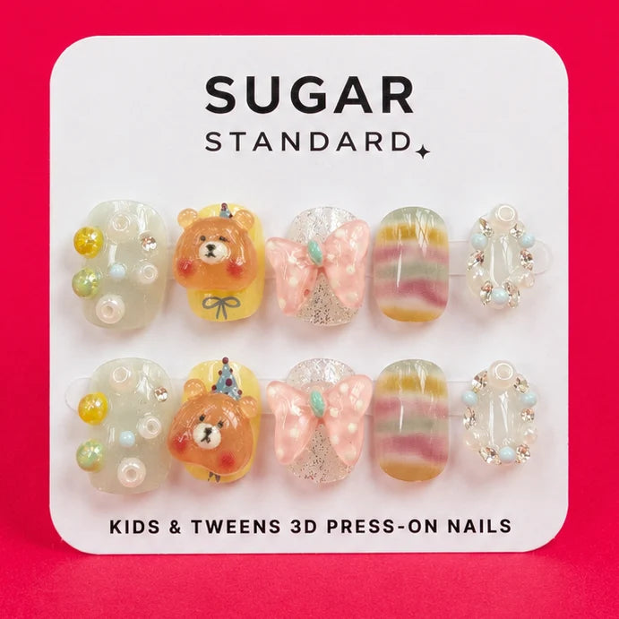 Sugar Standard Tween 3D Press-On Nails – Bubblegum Bear