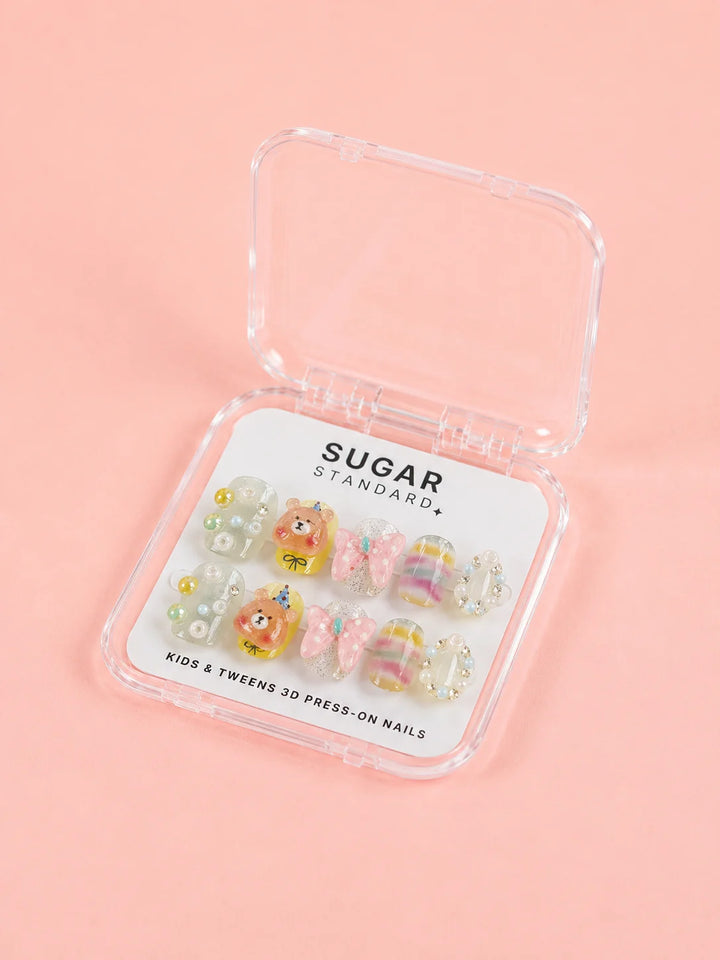 Sugar Standard Tween 3D Press-On Nails – Bubblegum Bear