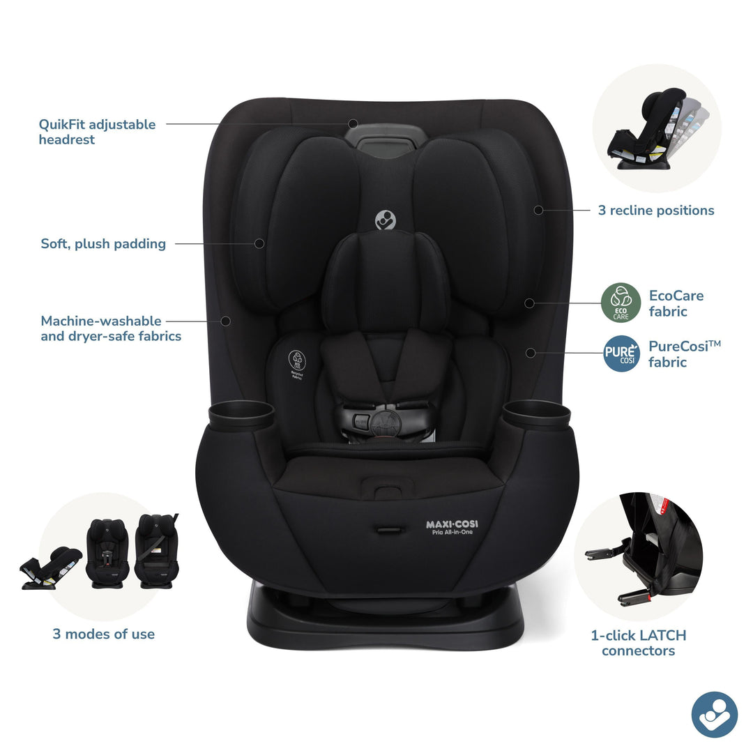 Maxi-Cosi Pria All-in-One Convertible Car Seat Blackened Pearl