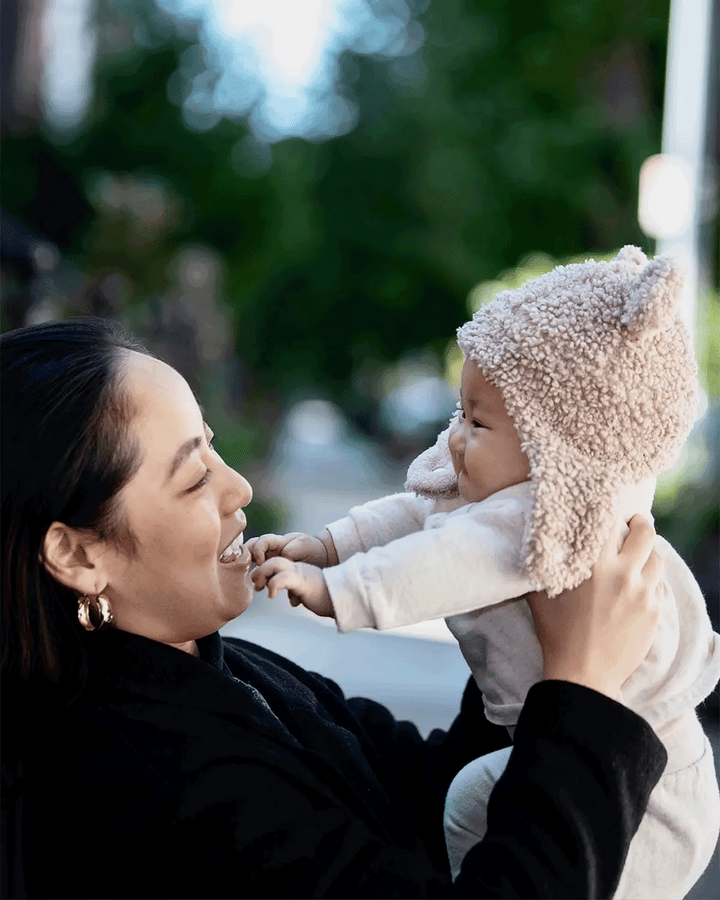 7AM Enfant Cub Set - Teddy Hat & Mittens - Oatmeal