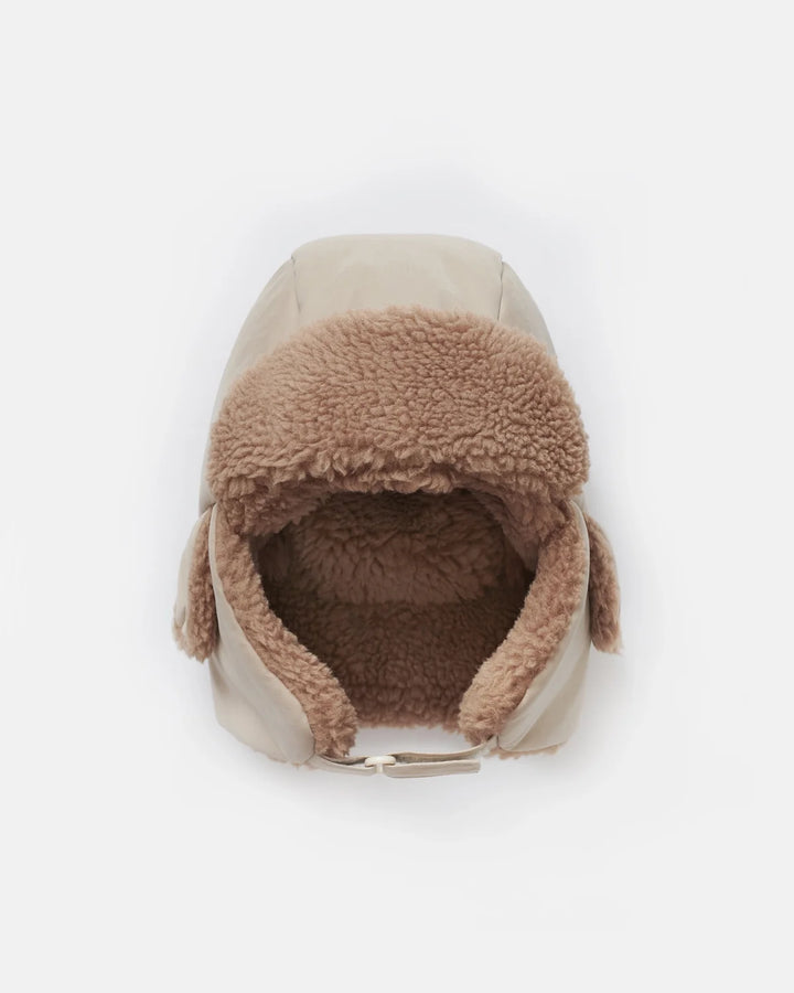 7am Enfant Benji Sherpa Chapka Cub Hat - Oat/Cacao