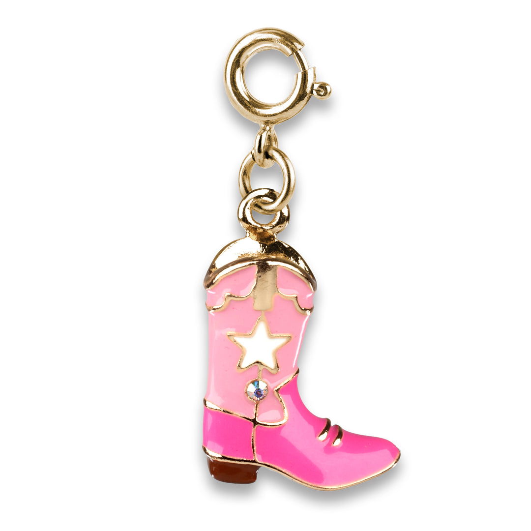 Charm It Gold Cowboy Boot