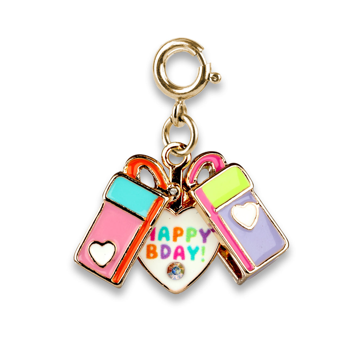 Charm It Gold Surprise Inside B-Day Gift Charm