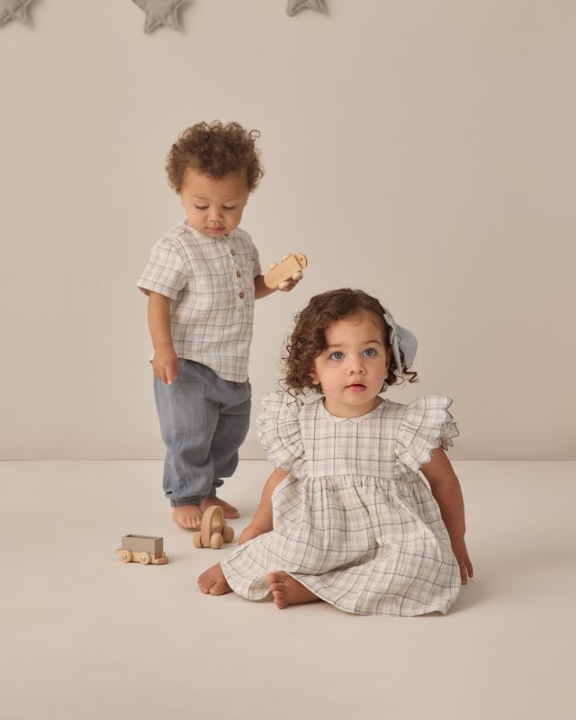 Quincy Mae Alina Dress - Blue Plaid