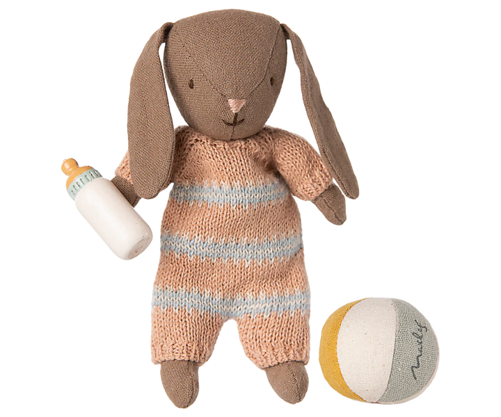 Maileg Bunny Set, Micro - Brown Dusty Rose