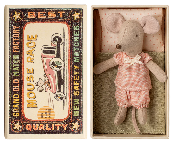 Maileg Little Sister Mouse in Matchbox
