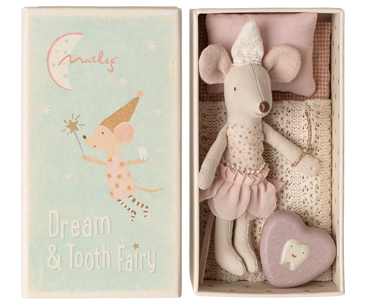Maileg Tooth Fairy Mouse - Little Sister In Matchbox