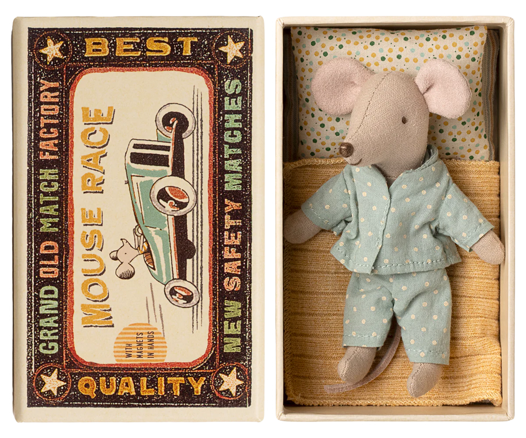 Maileg Little Brother Mouse in Matchbox