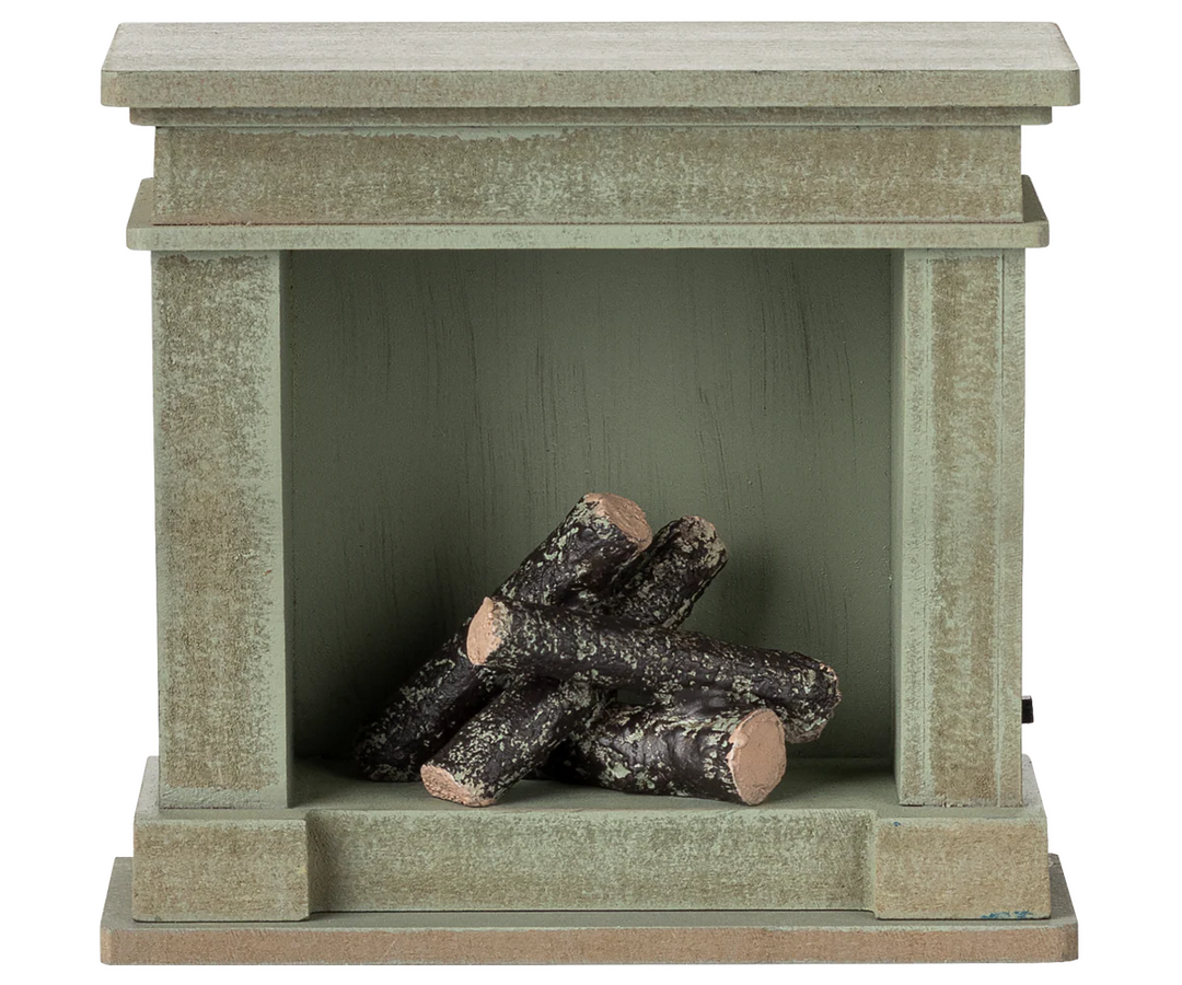 Maileg Fireplace Miniature - Dusty Green