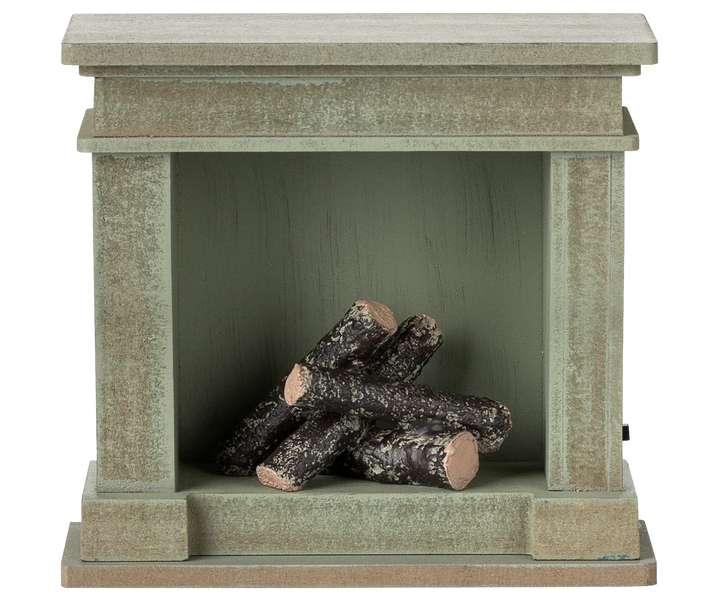 Maileg Fireplace Miniature - Dusty Green