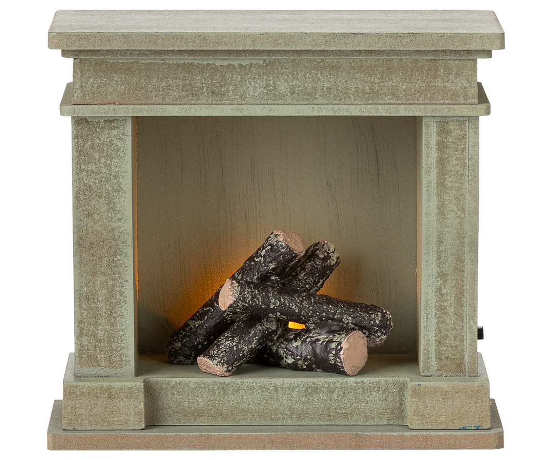Maileg Fireplace Miniature - Dusty Green