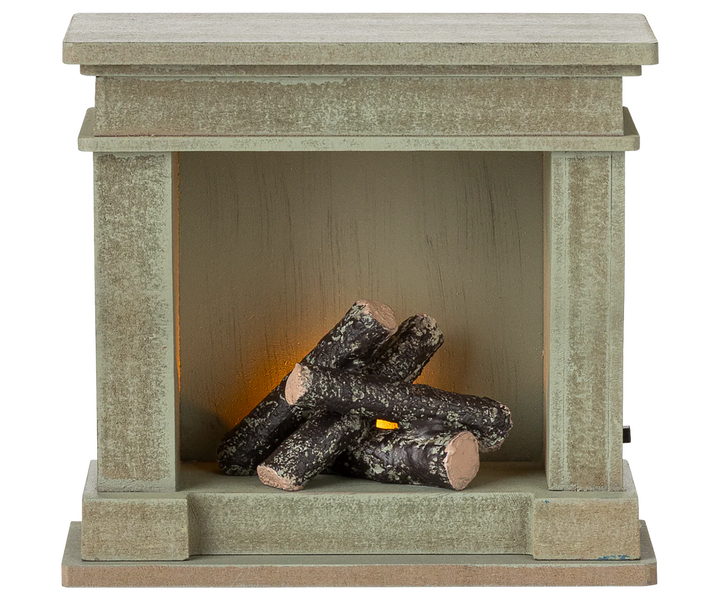 Maileg Fireplace Miniature - Dusty Green