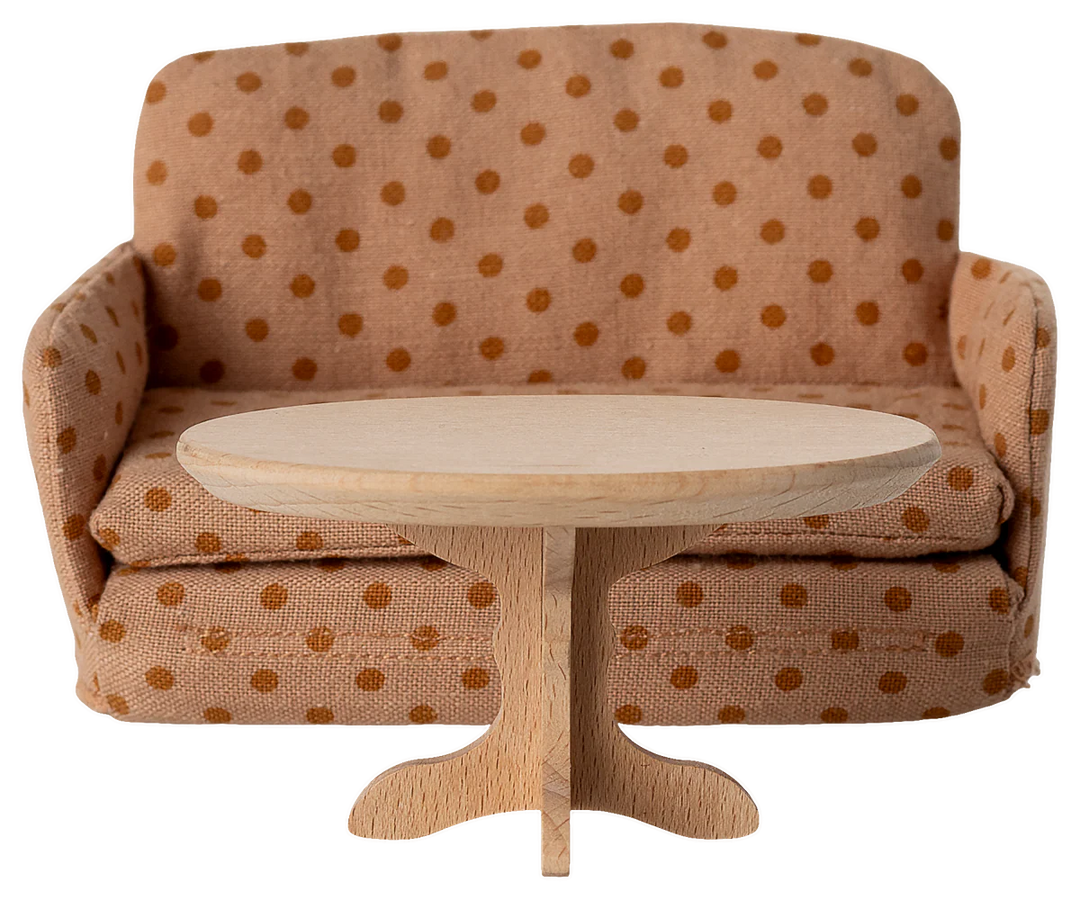 Maileg Oval Coffee Table, Mouse - Nature