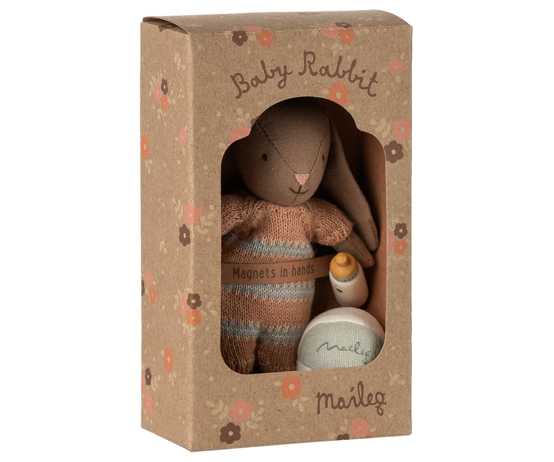 Maileg Bunny Set, Micro - Brown Dusty Rose