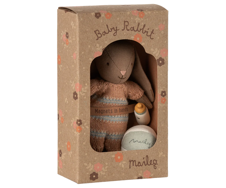 Maileg Bunny Set, Micro - Brown Dusty Rose