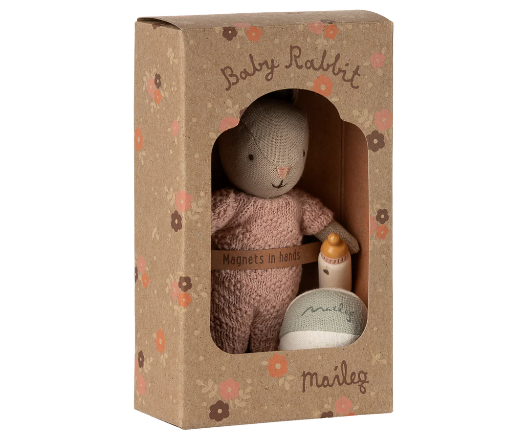 Maileg Rabbit set, Micro - Sand - Rose