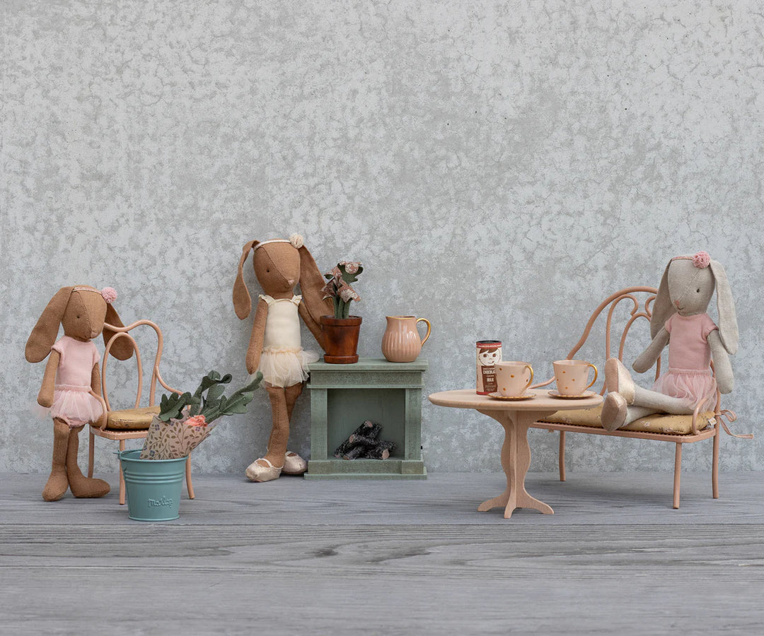 Maileg Vintage Bench, Mini - Dark powder