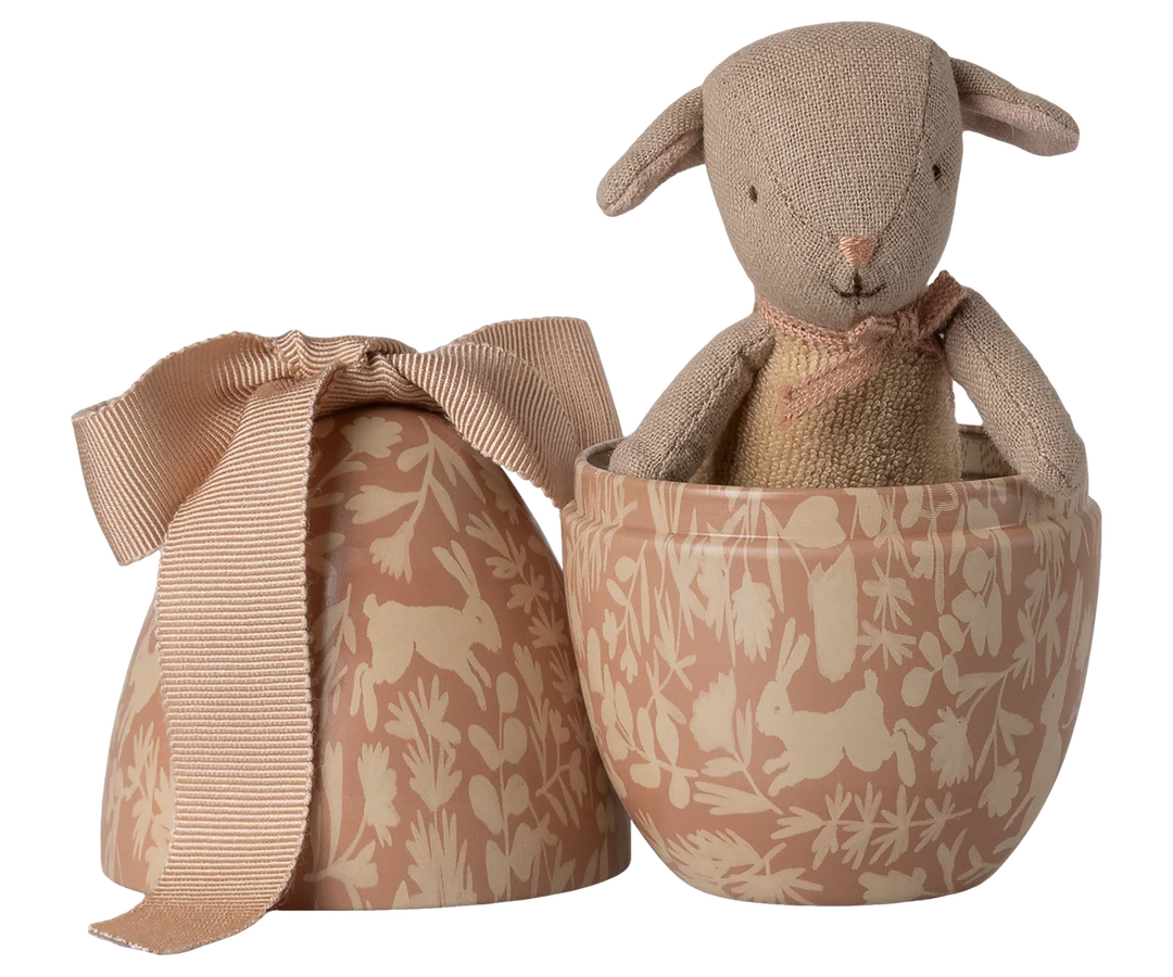 Maileg Easter Egg With Micro Lamb, Small - Powder