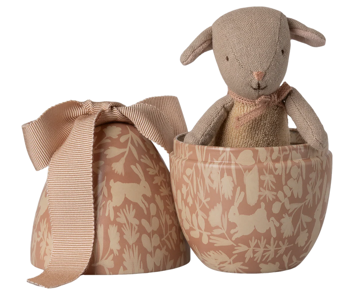Maileg Easter Egg With Micro Lamb, Small - Powder