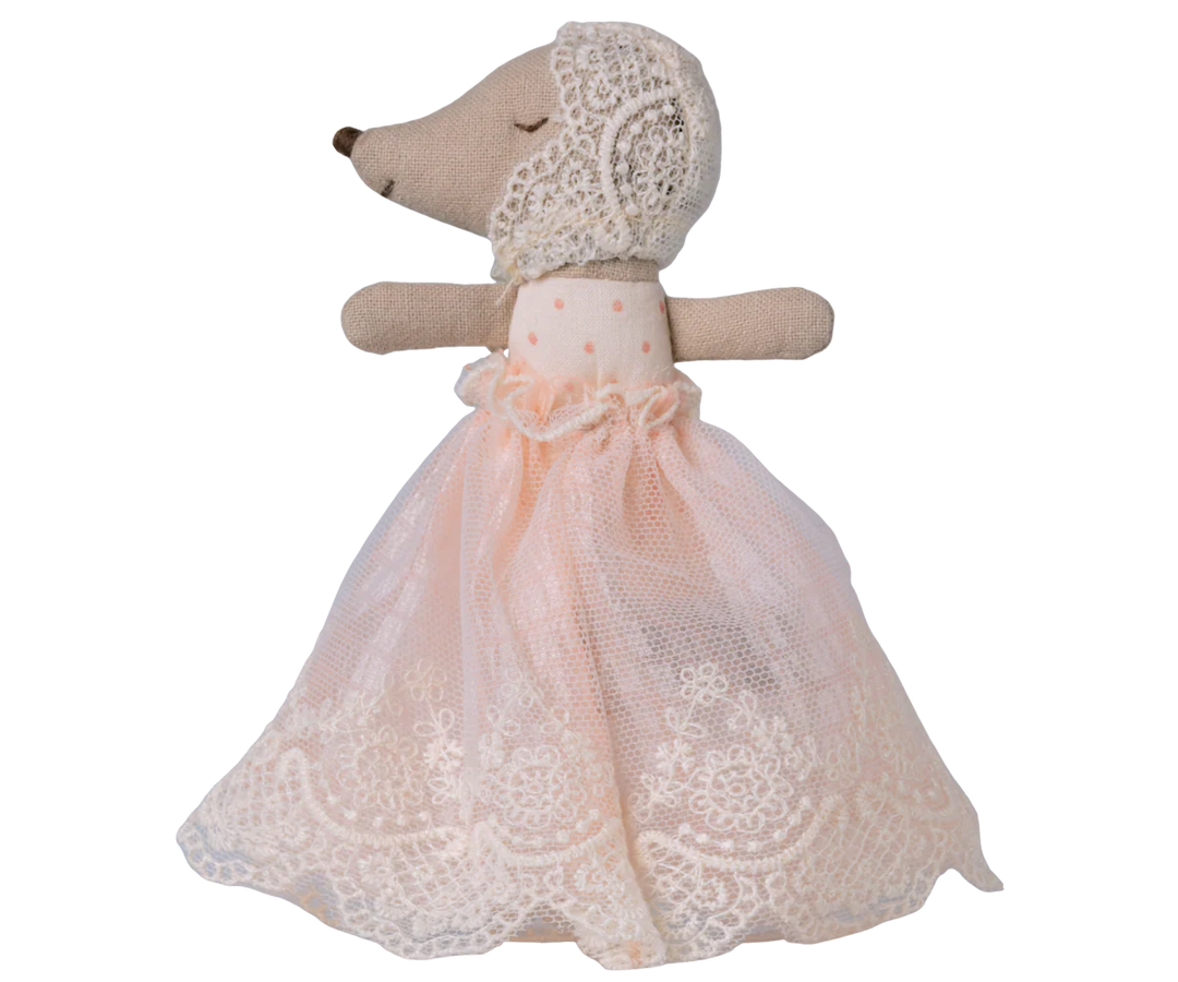 Maileg Baby Mouse in Gown - Powder