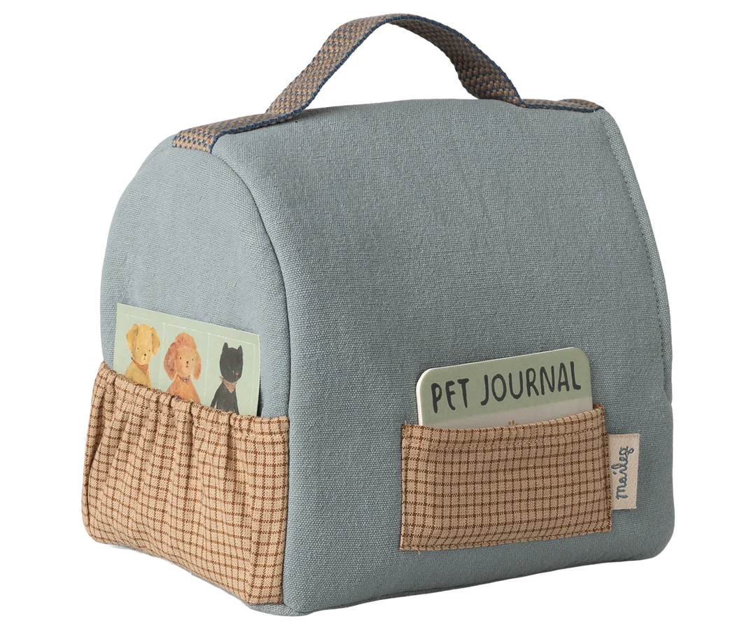 Maileg Pet Carrier - Dusty Blue