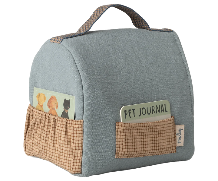 Maileg Pet Carrier - Dusty Blue