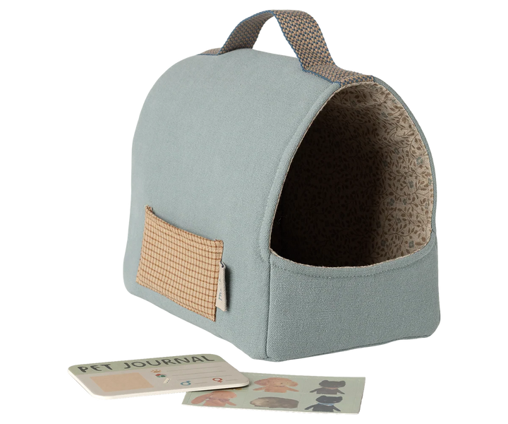 Maileg Pet Carrier - Dusty Blue