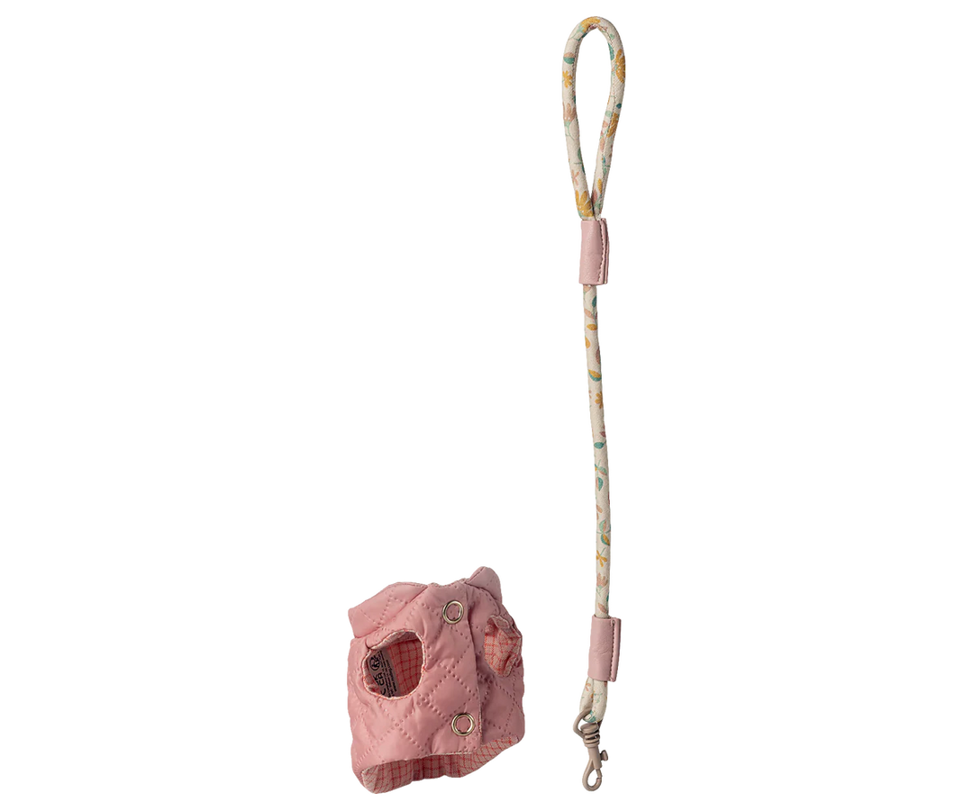 Maileg Pet Supply  Harness And Leash - Rose