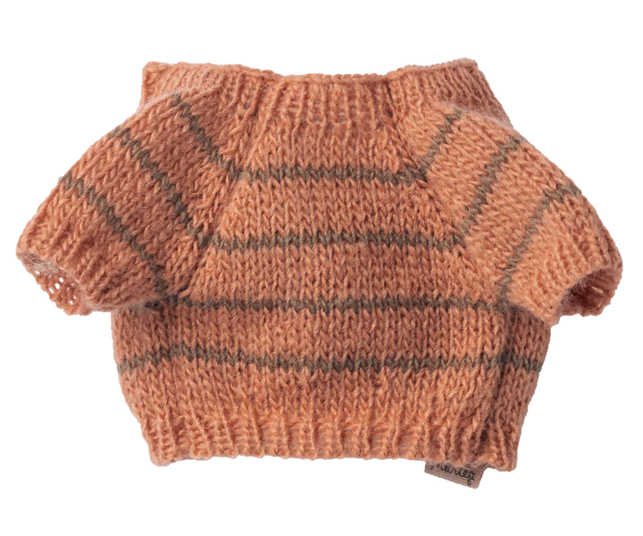 Maileg Puppy Supply, Small, Knitted Sweater - Coral