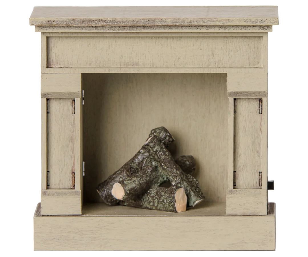 Maileg Fireplace, Mouse - Off White