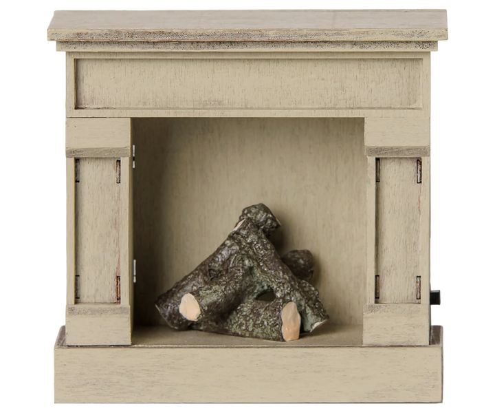 Maileg Fireplace, Mouse - Off White