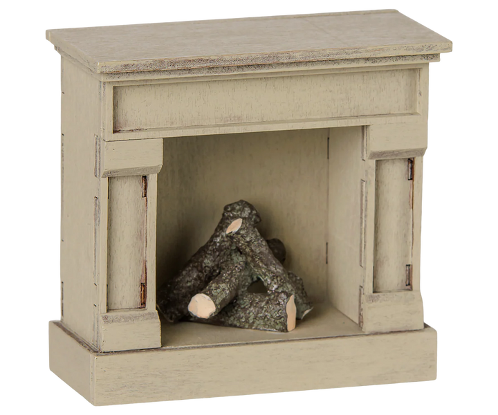 Maileg Fireplace, Mouse - Off White